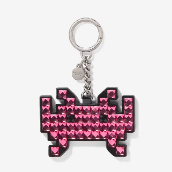 Kate Spade x Space Invaders Alien Key Fob Chain Keychain Bag Charm KI753 - Picture 2 of 4